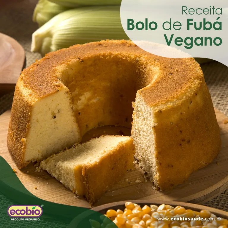 Bolo de Fubá Vegano
